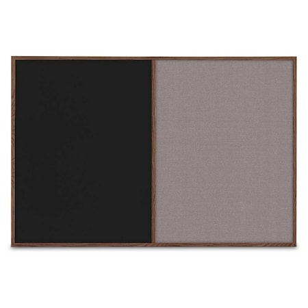 United Visual Products Slim Style Indoor Enclosed Radius Corkbo UVRDS42SB-BLACK-COBACC